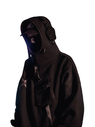 Cyberpunk techwear hoodie