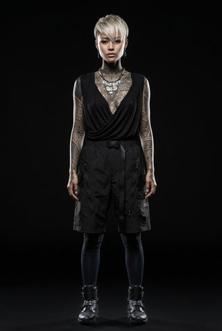 Techwear cargo shorts