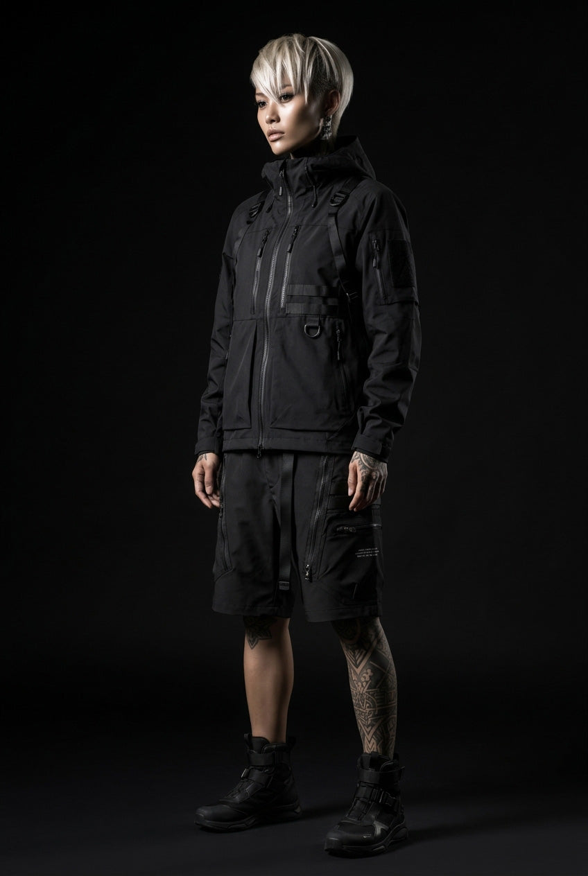 Techwear cargo shorts