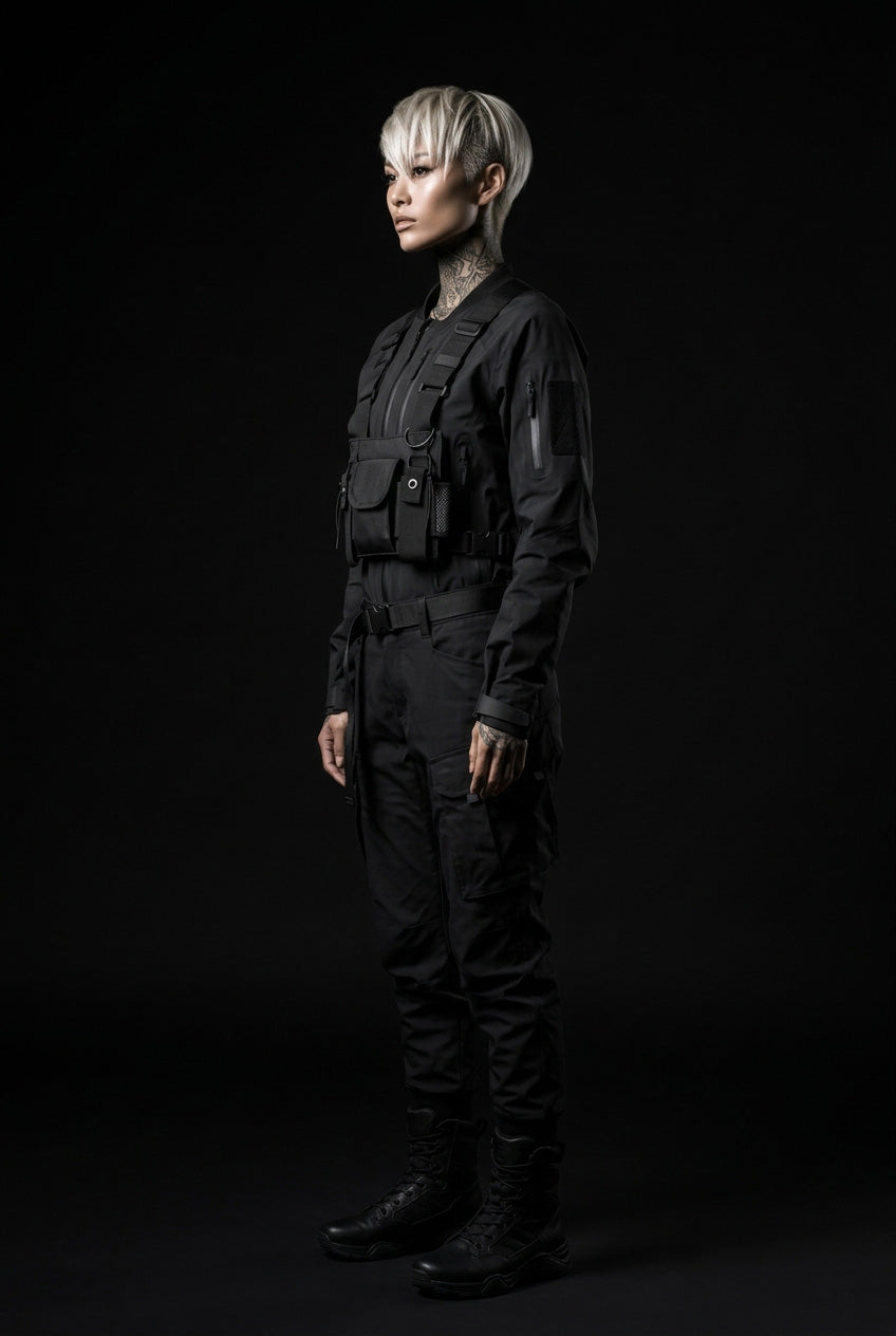 Techwear chest rig noir