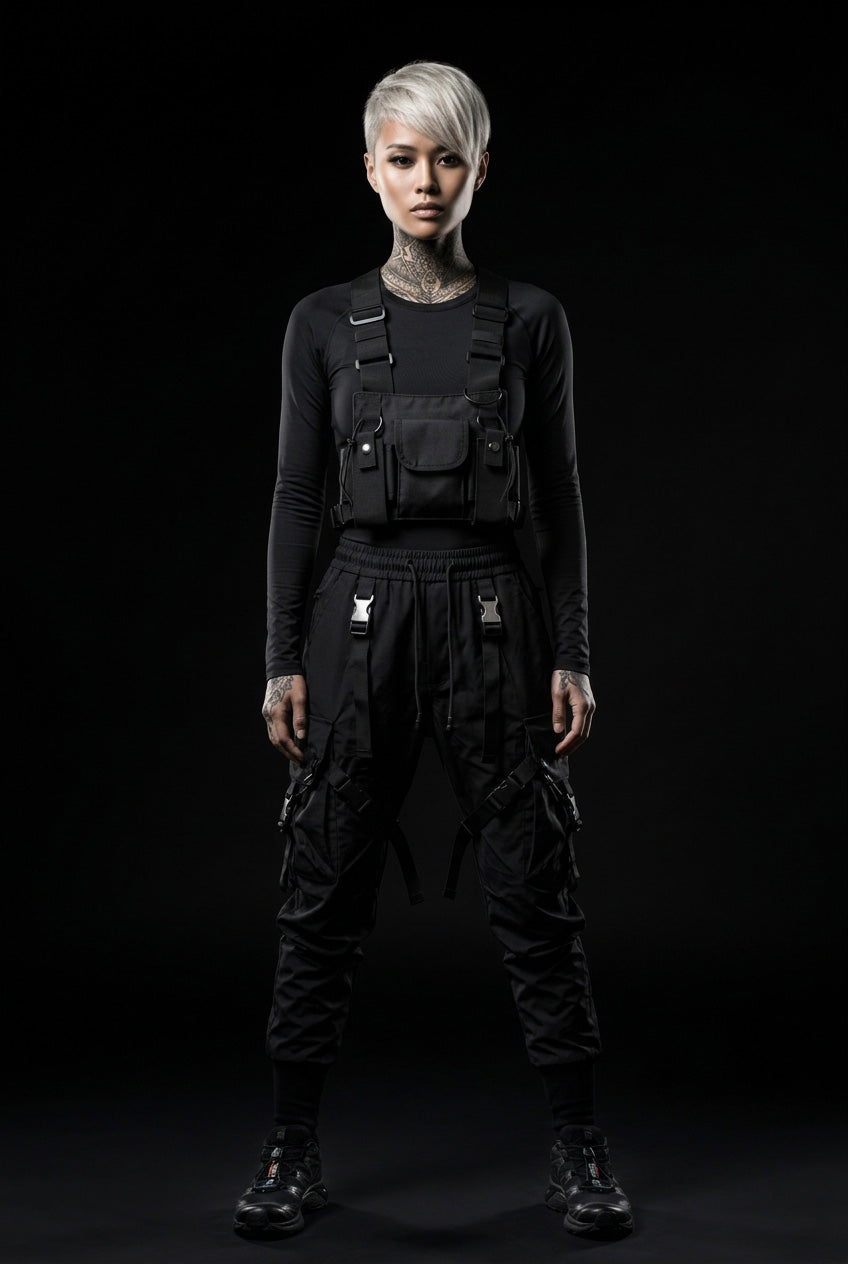 Techwear chest rig noir