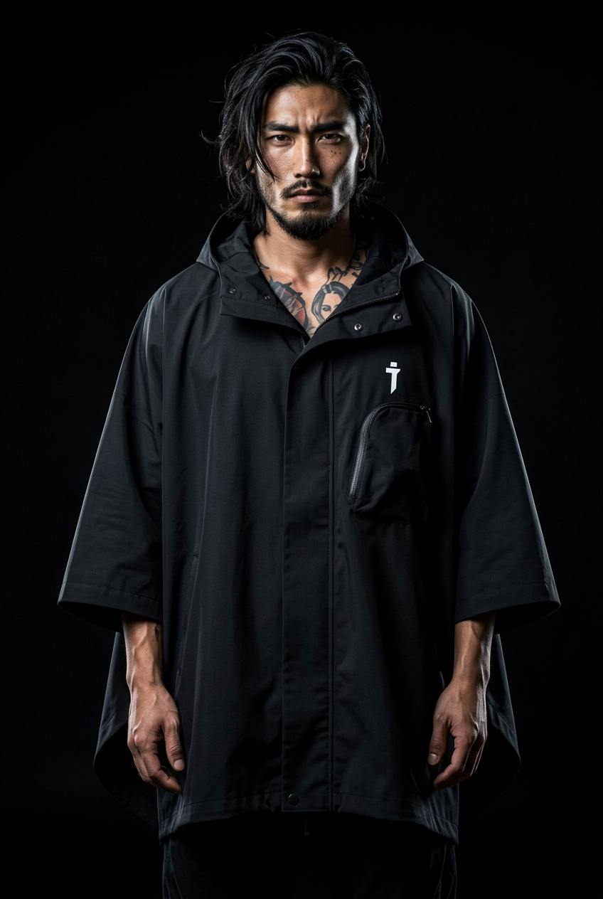 Techwear rain jacket