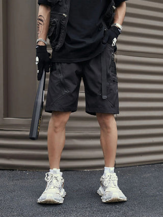 Techwear cargo shorts