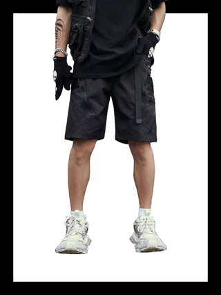Techwear cargo shorts