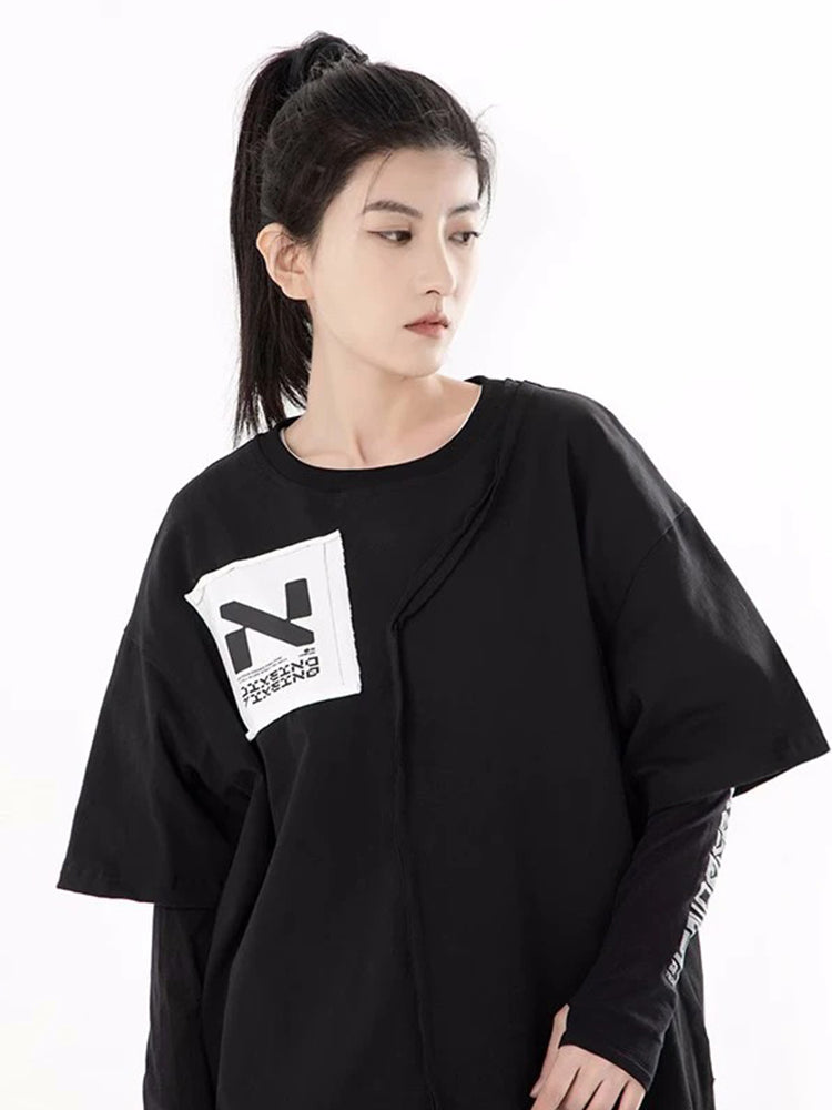 Tee shirt noir imprime